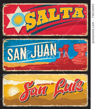 Argentine provinces grunge plates, tin signs Argentine provinces grunge plates, tin signs 79658945