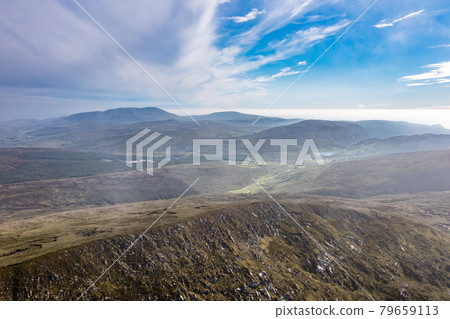 Aerial view of Slieve Tooey by Ardara in County Donegal - Ireland 79659113