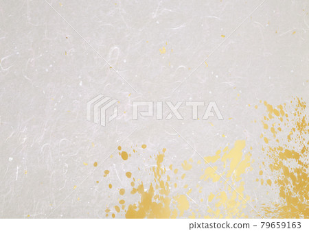 Splashes of Japanese paper and gold leaf Splashes of Japanese paper and gold leaf 79659163
