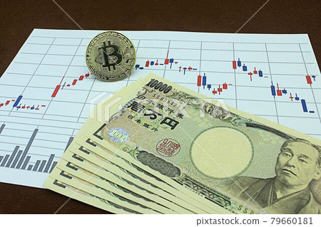 【虛擬貨幣、比特幣、投資等文章縮略圖】比特幣和萬日元紙幣 79660181