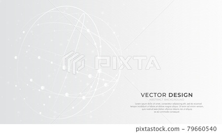 Abstract white and gray color circle line background. Simple vector design. Modern futuristic technology concept. Suit for cover, poster, advertising, banner, website, brochure. Vector illustration 79660540