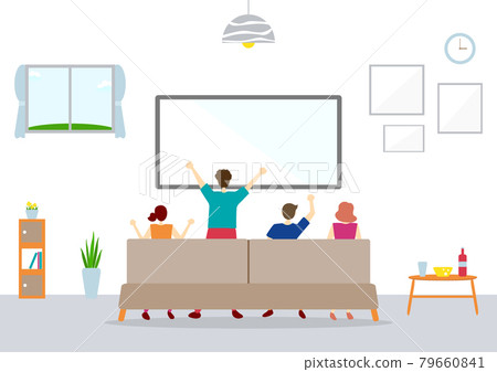 People watching sports in the room 79660841