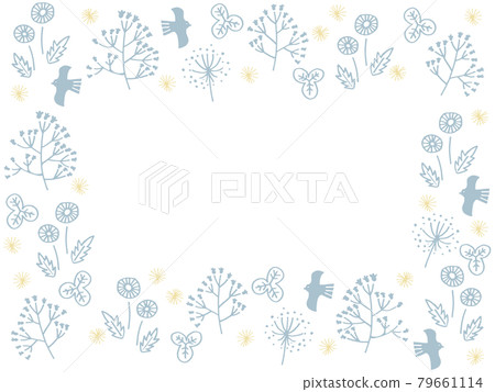 藍色和黃色斯堪的納維亞框架 79661114