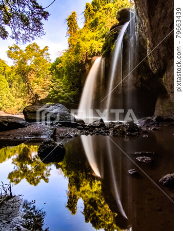 Haew Suwat Waterfall in Khao Yai National Park in Nakhon Ratchasima, Thailand Haew Suwat Waterfall in Khao Yai National Park in Nakhon Ratchasima, Thailand 79663439