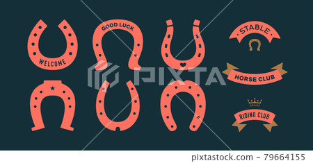 Lucky horseshoe. Set of horseshoes 79664155