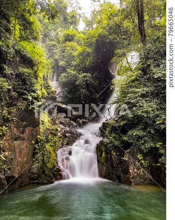 Namtok Phlio National Park, ancient pagoda and waterfall in Chanthaburi, Thailand 79665046
