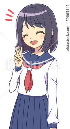 做一件水手服的女孩 79665141