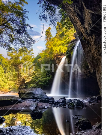 Haew Suwat Waterfall in Khao Yai National Park in Nakhon Ratchasima, Thailand Haew Suwat Waterfall in Khao Yai National Park in Nakhon Ratchasima, Thailand 79665995