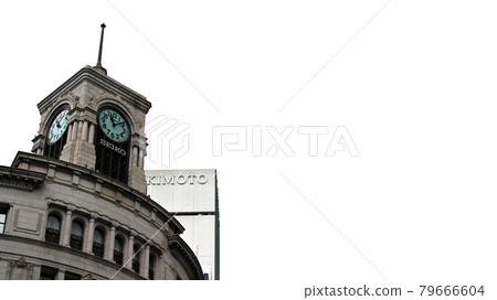 Clock tower at the Ginza 4-chome intersection [* High image quality] 79666604