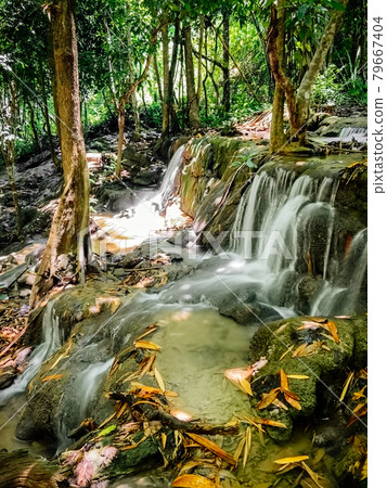 Pha Tad Waterfall in Kanchanaburi, Thailand Pha Tad Waterfall in Kanchanaburi, Thailand 79667404