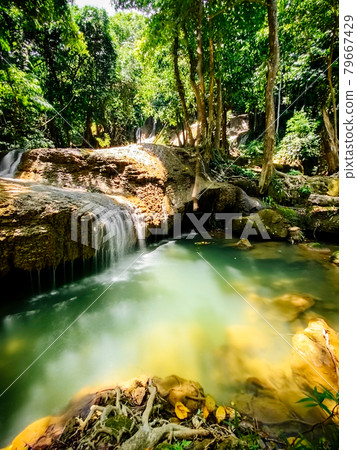 Pha Tad Waterfall in Kanchanaburi, Thailand Pha Tad Waterfall in Kanchanaburi, Thailand 79667429
