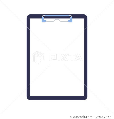 Clipboard with paper sheet blank and blinder clip isolated on white background. Clipboard with paper sheet blank and blinder clip isolated on white background. 79667432
