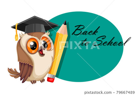 Owl in graduation cap. Back to school Owl in graduation cap. Back to school 79667489