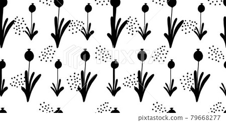 black shadow flower on white. Summer seamless pattern for fabric and textile design. Digital paper with pink flowers. Vintage pattern, great design for any purpose. Elegant abstract background. black shadow flower on white. Summer seamless pattern for fabric and textile design. Digital paper with pink flowers. Vintage pattern, great design for any purpose. Elegant abstract background. 79668277
