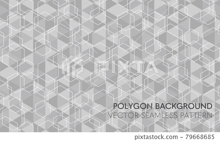 Gray abstract polygon seamless pattern 79668685
