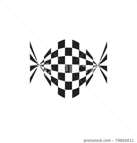Race flag icon logo design template 79668812