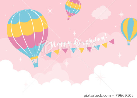 氣球漂浮在天空中的背景材料 79669103