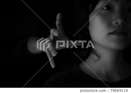 Approaching hand crime image 79669119