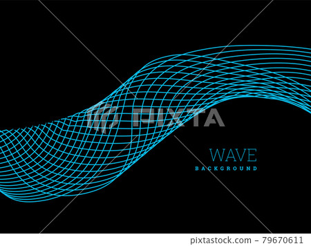 Abstract waves from lines. Blend design. Vector illustration Abstract waves from lines. Blend design. Vector illustration 79670611