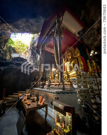 Wat Ban Tham temple and cave in Kanchanaburi, Thailand 79670683
