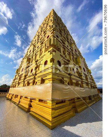 Chedi Phutthakhaya or Puttakaya Pagoda, Wat wang Wiwekaram or wat luang pho uttama in Sangkhlaburi Chedi Phutthakhaya or Puttakaya Pagoda, Wat wang Wiwekaram or wat luang pho uttama in Sangkhlaburi 79670696