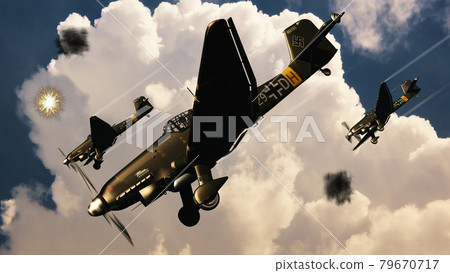 German Third Reich Air Force Junkers dive bomber (Ju87Stuka) 79670717