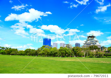 大阪市,大阪城及其周邊的風景 大阪市,大阪城及其周邊的風景 79672011
