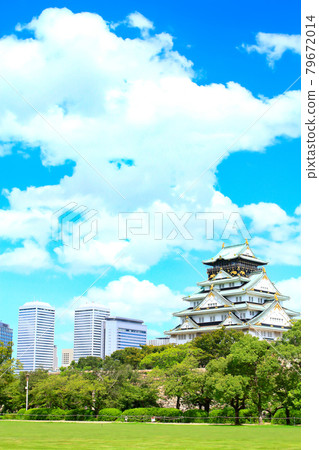 大阪市，大阪城及其周邊的風景 79672014