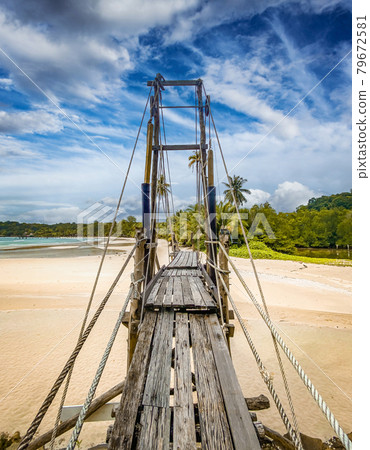 Wooden bridge at Bang Bao beach in Koh Kood island, Trat, Thailand Wooden bridge at Bang Bao beach in Koh Kood island, Trat, Thailand 79672581