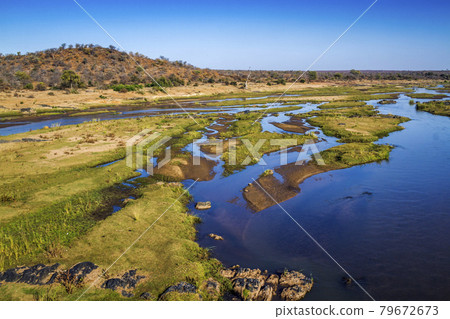 Olifant river scenery in Kruger National park, South Africa Olifant river scenery in Kruger National park, South Africa 79672673