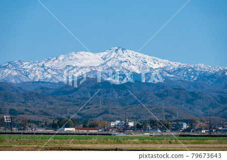 Sacred mountain Hakusan, Hakusan, taken from Nomi City, Ishikawa Prefecture on April 5, 2021 79673643