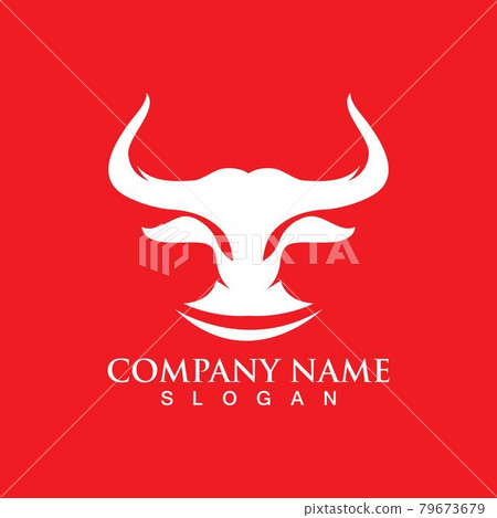 Bull horn devil logo vector image Bull horn devil logo vector image 79673679