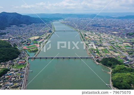 Scenery of the mouth of the Ashida River in Fukuyama City, Hiroshima Prefecture Scenery of the mouth of the Ashida River in Fukuyama City, Hiroshima Prefecture 79675070