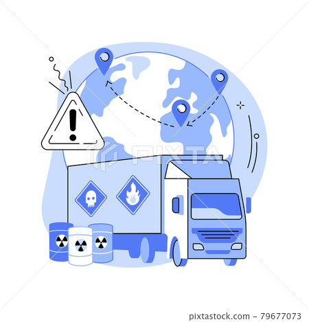 Transport of dangerous goods abstract concept vector illustration. Transport of dangerous goods abstract concept vector illustration. 79677073