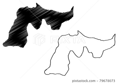 Espaillat Province (Dominican Republic, Hispaniola, Provinces of the Dominican Republic) map vector illustration, scribble sketch Espaillat map.... 79678073