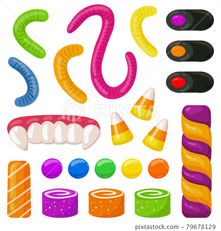 Halloween sweets and marmalade. Holiday spooky treats Halloween sweets and marmalade. Holiday spooky treats 79678129