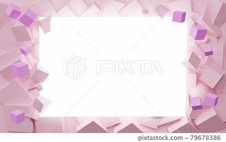 Basic geometric shapes surrounding a shiny empty space. 3D illustration Basic geometric shapes surrounding a shiny empty space. 3D illustration 79678386