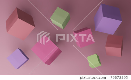 Cubes of different colors. 3D illustration Cubes of different colors. 3D illustration 79678395