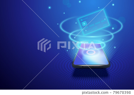 Smartphone and internet banking concept. Illustration of digital money or online wallet. Mobile payment transaction via credit card Smartphone and internet banking concept. Illustration of digital money or online wallet. Mobile payment transaction via credit card 79678398