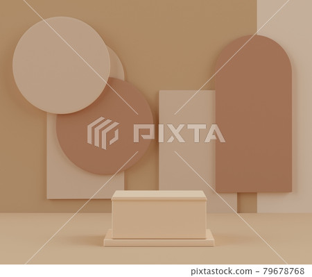 3d render of Abstract minimal display podium for showing products or cosmetic presentation with pastel scene 3d render of Abstract minimal display podium for showing products or cosmetic presentation with pastel scene 79678768