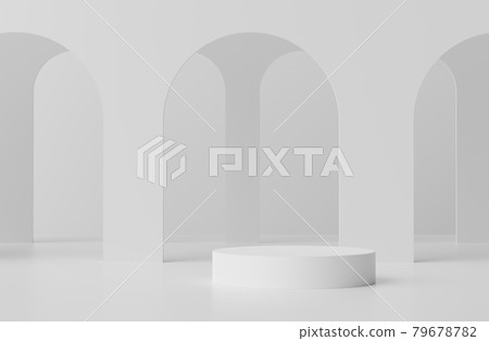 3d render of Abstract minimal display podium for showing products or cosmetic presentation with pastel scene 79678782