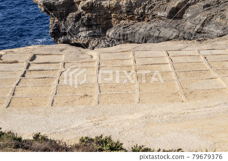 Sea plantation or farm for natural salt by the sea 79679376