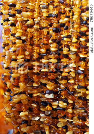 Natural amber necklaces. 79679449
