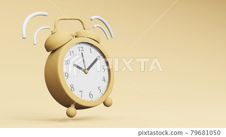 retro vintage Alarm clock Time concept 3d rendering 79681050