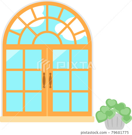 拱頂木質平開窗 79681775