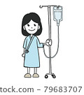 Woman doing drip 79683707
