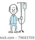 An old man receiving an IV drip 79683709