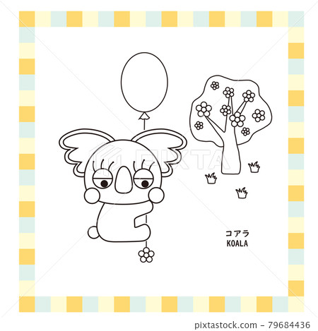 可愛動物系列線描無尾熊 79684436