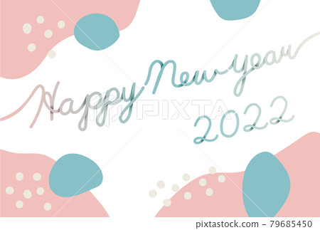 2022 Year of the Tiger New Year's card Typography Plum Blossom Line Cursive One-stroke 2022 Year of the Tiger New Year's card Typography Plum Blossom Line Cursive One-stroke 79685450