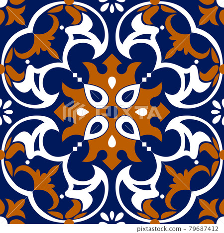 Talavera pattern. Moroccan tile mosaic. Talavera pattern. Moroccan tile mosaic. 79687412